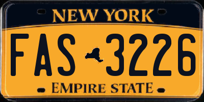 NY license plate FAS3226