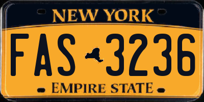 NY license plate FAS3236