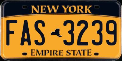 NY license plate FAS3239