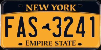 NY license plate FAS3241