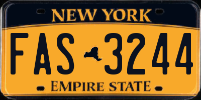 NY license plate FAS3244
