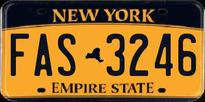 NY license plate FAS3246
