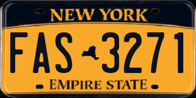 NY license plate FAS3271