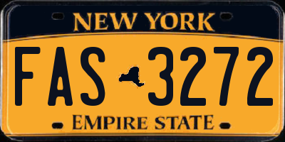 NY license plate FAS3272