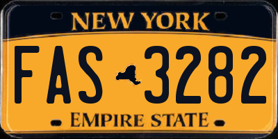 NY license plate FAS3282