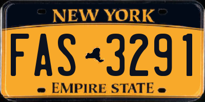 NY license plate FAS3291