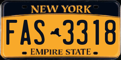 NY license plate FAS3318