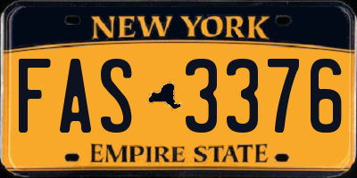 NY license plate FAS3376