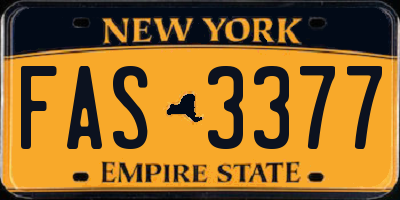 NY license plate FAS3377