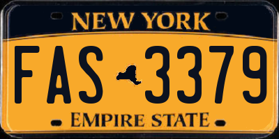 NY license plate FAS3379