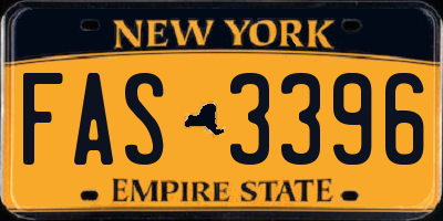 NY license plate FAS3396