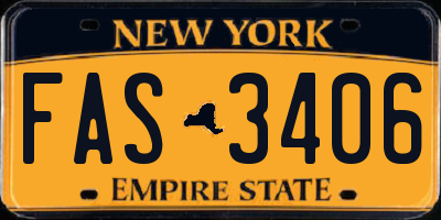 NY license plate FAS3406