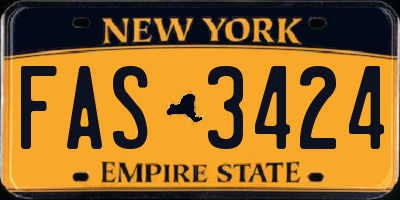 NY license plate FAS3424