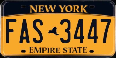 NY license plate FAS3447