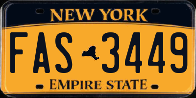 NY license plate FAS3449