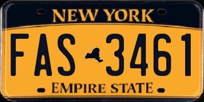 NY license plate FAS3461