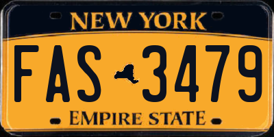 NY license plate FAS3479