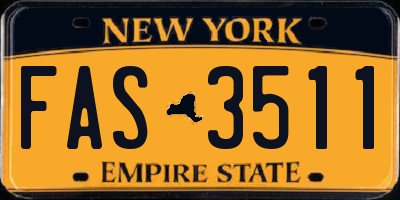 NY license plate FAS3511