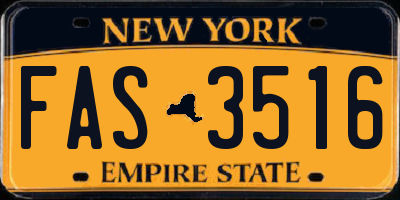 NY license plate FAS3516