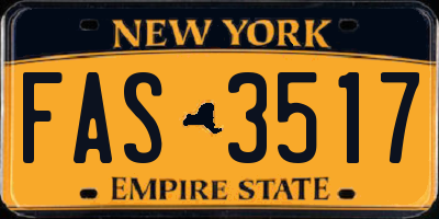 NY license plate FAS3517
