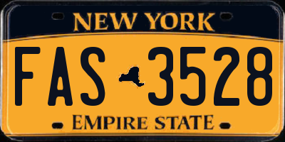 NY license plate FAS3528