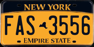 NY license plate FAS3556