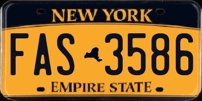 NY license plate FAS3586