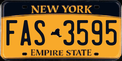 NY license plate FAS3595