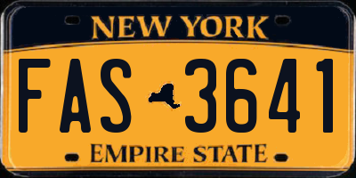 NY license plate FAS3641