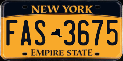 NY license plate FAS3675
