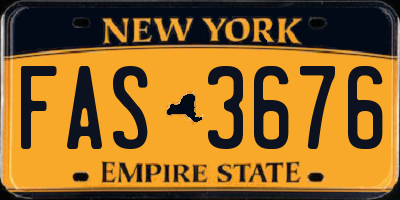 NY license plate FAS3676