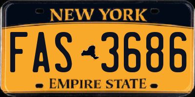 NY license plate FAS3686