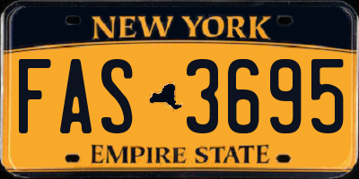 NY license plate FAS3695