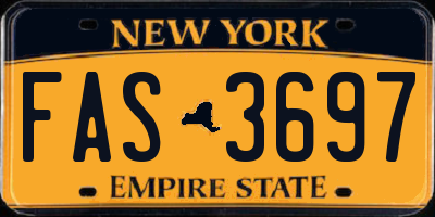 NY license plate FAS3697