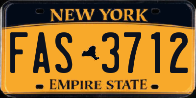 NY license plate FAS3712