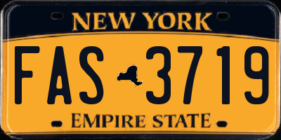 NY license plate FAS3719