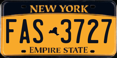 NY license plate FAS3727