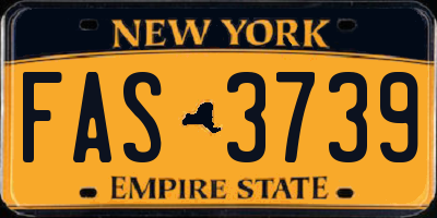 NY license plate FAS3739