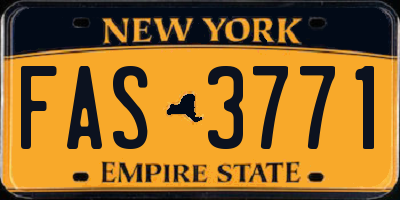 NY license plate FAS3771