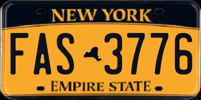 NY license plate FAS3776