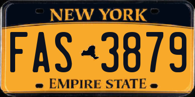 NY license plate FAS3879