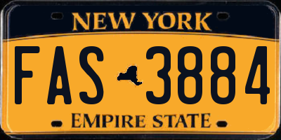 NY license plate FAS3884