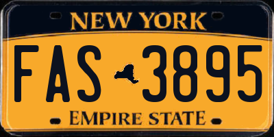 NY license plate FAS3895
