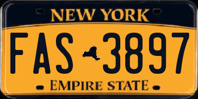 NY license plate FAS3897