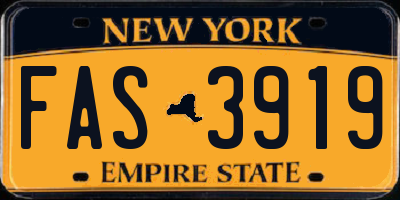 NY license plate FAS3919