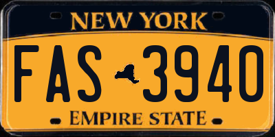 NY license plate FAS3940