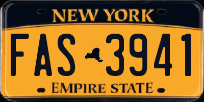 NY license plate FAS3941