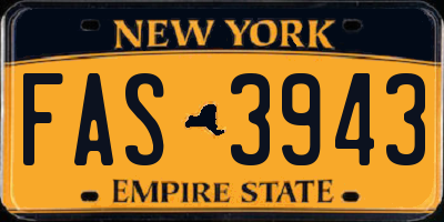 NY license plate FAS3943