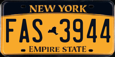 NY license plate FAS3944