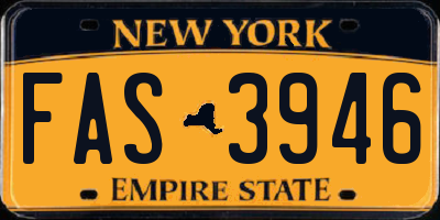 NY license plate FAS3946